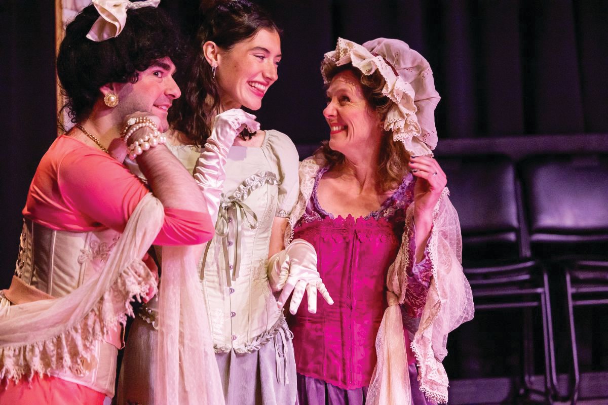 Aaron Blanck, Mary Mullane, and Tanya Anderson Martin in Burbate Theatre Company's ‘Sense and Sensibility.’